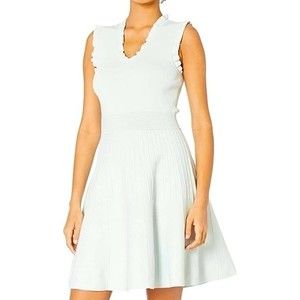 Ted Baker Riaan Knitted Skater Dress with Frill Detail